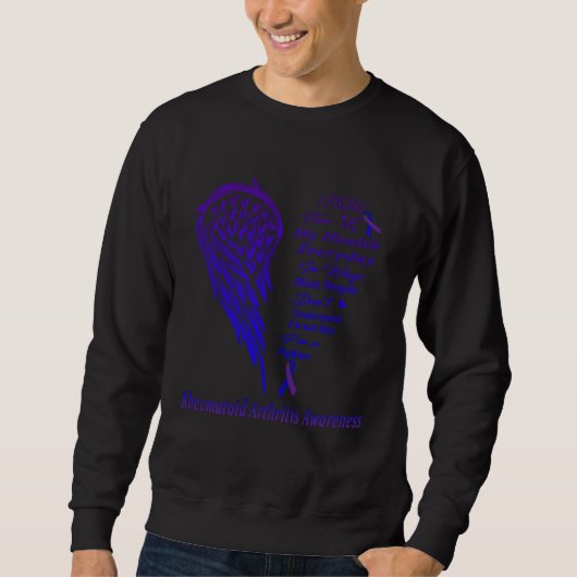 Sweatshirt I Wear Purple & Blue For Rheumatoid Arthritis Warr (Devant)