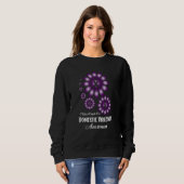 Sweatshirt I wear purple for Domestic Violence Awareness Sunf (Devant entier)