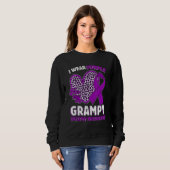 Sweatshirt I Wear Purple For My Grampy Epilepsy Awareness Leo (Devant entier)