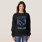 Sweatshirt I Wear Teal Purple For Cousin Suicide Prevention A (Devant entier)
