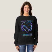 Sweatshirt I Wear Teal Purple For Niece Suicide Prevention Aw (Devant entier)