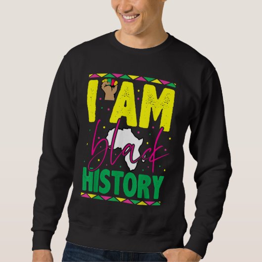 Sweatshirt I'Am Black History (Devant)