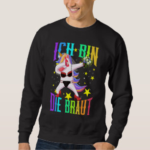 Sweatshirt Ich Bin Die Braut Jga Unicorn Mariage de la nuit