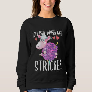 Sweatshirt Ich Bin Puis Mal Stricted mignonne Mouton Tricot C