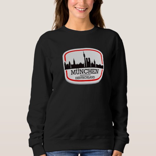 Sweatshirt Ich Liebe München Tee Cool Munich Skyline Graphiqu (Devant)