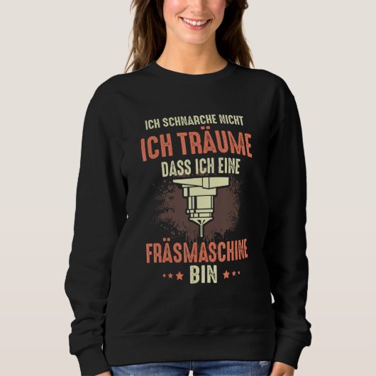 Sweatshirt Ich Schnarche Nicht Ich Träume Machine À Fraiser C (Devant)