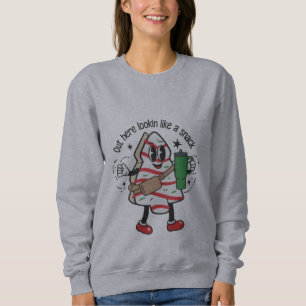 Sweatshirt Ici dehors ressemblant à un gâteau en forme de sap