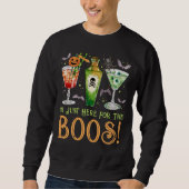 Sweatshirt Ici pour les Boos Halloween Cocktails (Devant)