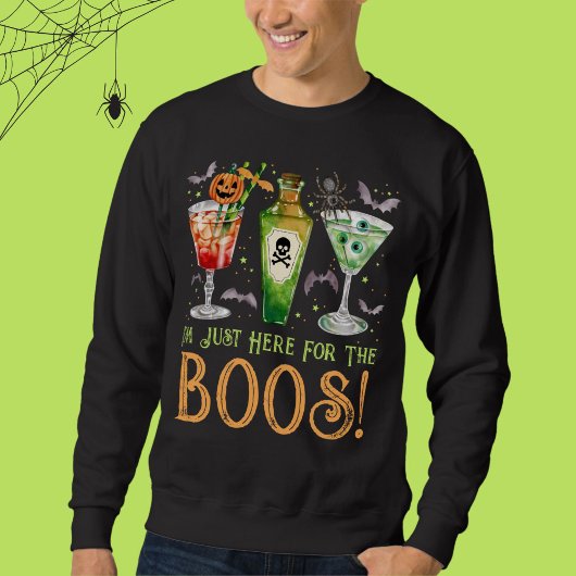 Sweatshirt Ici pour les Boos Halloween Cocktails