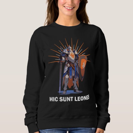 Sweatshirt Ici sont les lions Devise des Templiers (Devant)