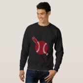 Sweatshirt Icône de baseball et de batte (Devant entier)
