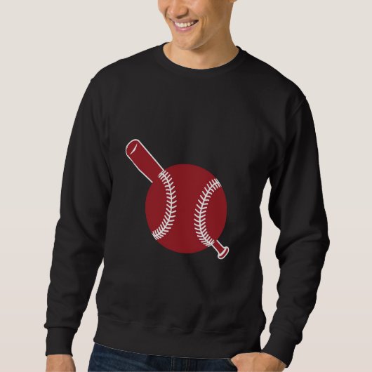 Sweatshirt Icône de baseball et de batte (Devant)