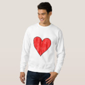 Sweatshirt Icône Lecture Cartes Coeurs (Devant entier)