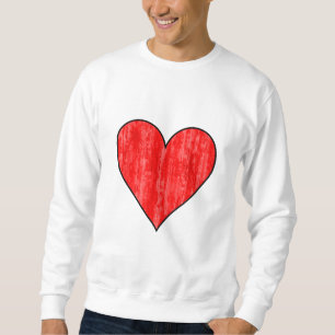 Sweatshirt Icône Lecture Cartes Coeurs