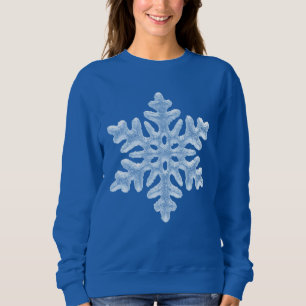 Sweatshirt Icy White Frozen Snowflake Élégant Joyeux Noël