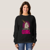 Sweatshirt Id Hit Like a Girl Womens Percussionists Drummer (Devant entier)