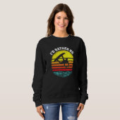 Sweatshirt ID Sunset rétro Plutôt que Wakeboard (Devant entier)
