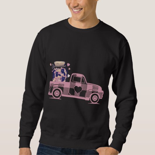 Sweatshirt Idée cadeau Pet Lover Saint Valentin Chat Jar Red  (Devant)