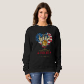Sweatshirt Idée de bowling pour enfants avec cœur de drapeau  (Devant entier)