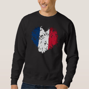 Sweatshirt Idée de cœur de drapeau français pour les enfants