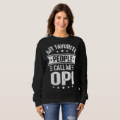 Sweatshirt Idée De Fête des pères Opi Pour Hommes Mon Peo Pré (Devant entier)