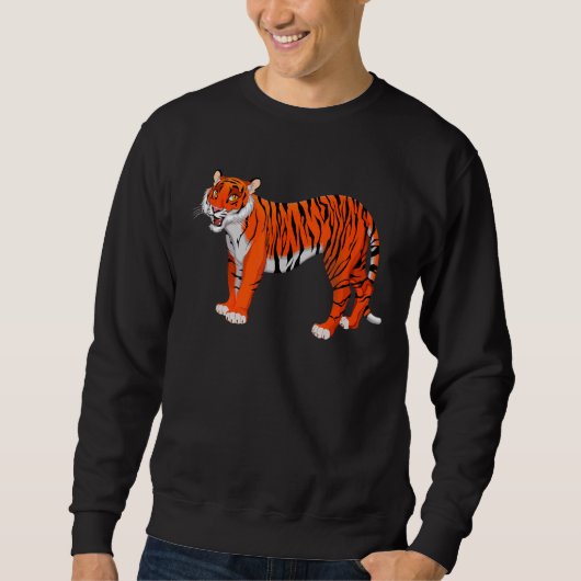 Sweatshirt Idée des enfants d'animaux sauvages Tiger (Devant)