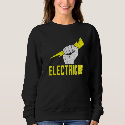 Sweatshirt Idée géniale Femmes Hommes Electricien (Devant)