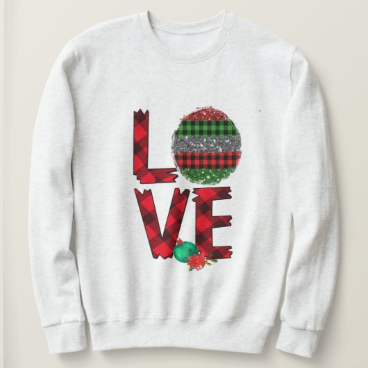 Sweatshirt Idées Cadeaux Personnalisées, l'amour de Noël (Design devant)