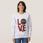 Sweatshirt Idées Cadeaux Personnalisées, l'amour de Noël (Devant entier)