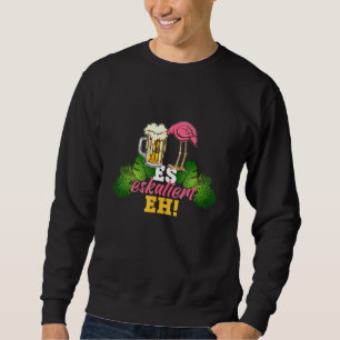 Sweatshirt Il Escalade Eh Flamant rose Beer Wine Party Festiv