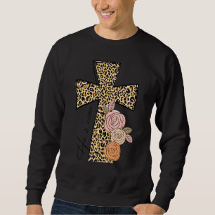 Sweatshirt Il est ressuscité Leopard Arc-en-ciel Christian Jé