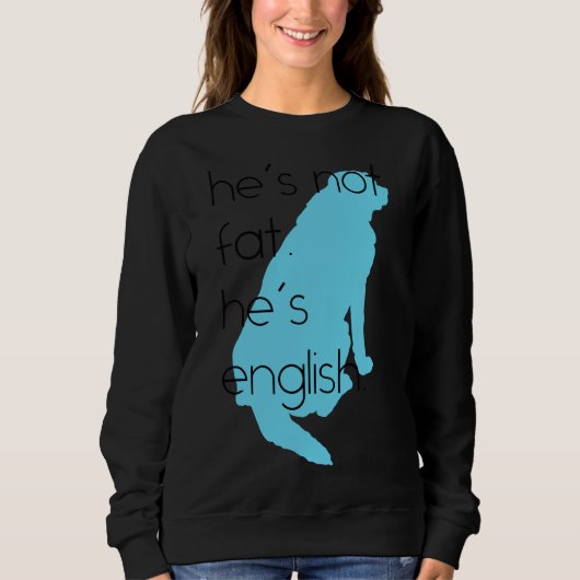 Sweatshirt Il N'Est Pas Gros Il Est Anglais Bleu (Devant)