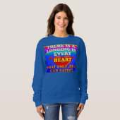 Sweatshirt Il y a un désir ardent à chaque coeur pour l'amour (Devant entier)