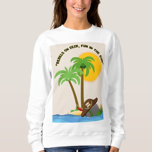 Sweatshirt île de pirate plage (Devant)