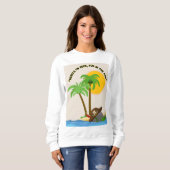 Sweatshirt île de pirate plage (Devant entier)