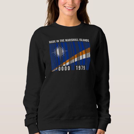 Sweatshirt Îles Marshall Heritage Martial Roots Code barre (Devant)