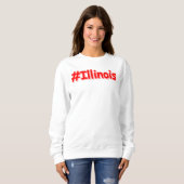 Sweatshirt "#Illinois" Joli Design. Commandez dès maintenant  (Devant entier)