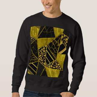 Sweatshirt Illusion de texture du triangle noir or