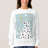 Sweatshirt Illustration Abstraite de Chien dalmate (Devant)