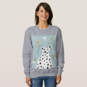 Sweatshirt Illustration Abstraite de Chien dalmate (Devant entier)