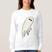 Sweatshirt Illustration Boo Ghost Halloween (Devant)