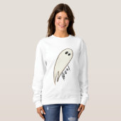 Sweatshirt Illustration Boo Ghost Halloween (Devant entier)