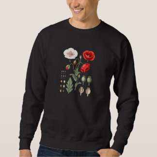 Sweatshirt Illustration botanique d'art floral.