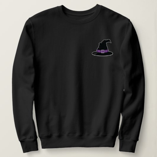 Sweatshirt Illustration Casquette de sorcière avec Halloween  (Design devant)
