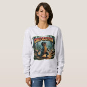 Sweatshirt Illustration Chupacobra Combo Créature Drôle (Devant entier)