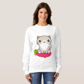 Sweatshirt Illustration Cute Kitty (Devant entier)