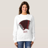 Sweatshirt Illustration d'accordion (Devant entier)