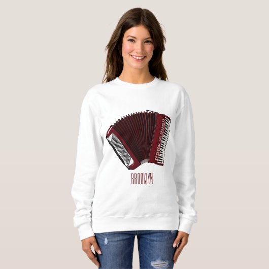Sweatshirt Illustration d'accordion (Devant entier)