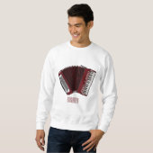 Sweatshirt Illustration d'accordion (Devant entier)