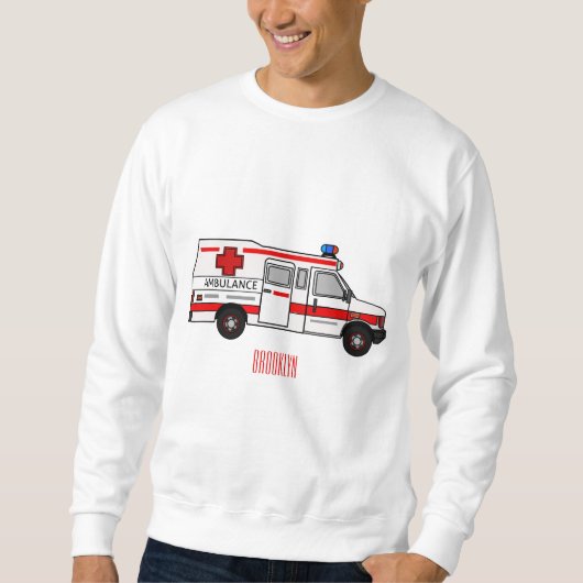 Sweatshirt Illustration d'ambulance (Devant)